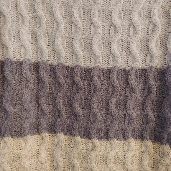 NWT SKOVHUUS STRIPED WOMEN'S CABLE KNIT SWEATER MADE IN ITALY - Picture 6 of 14